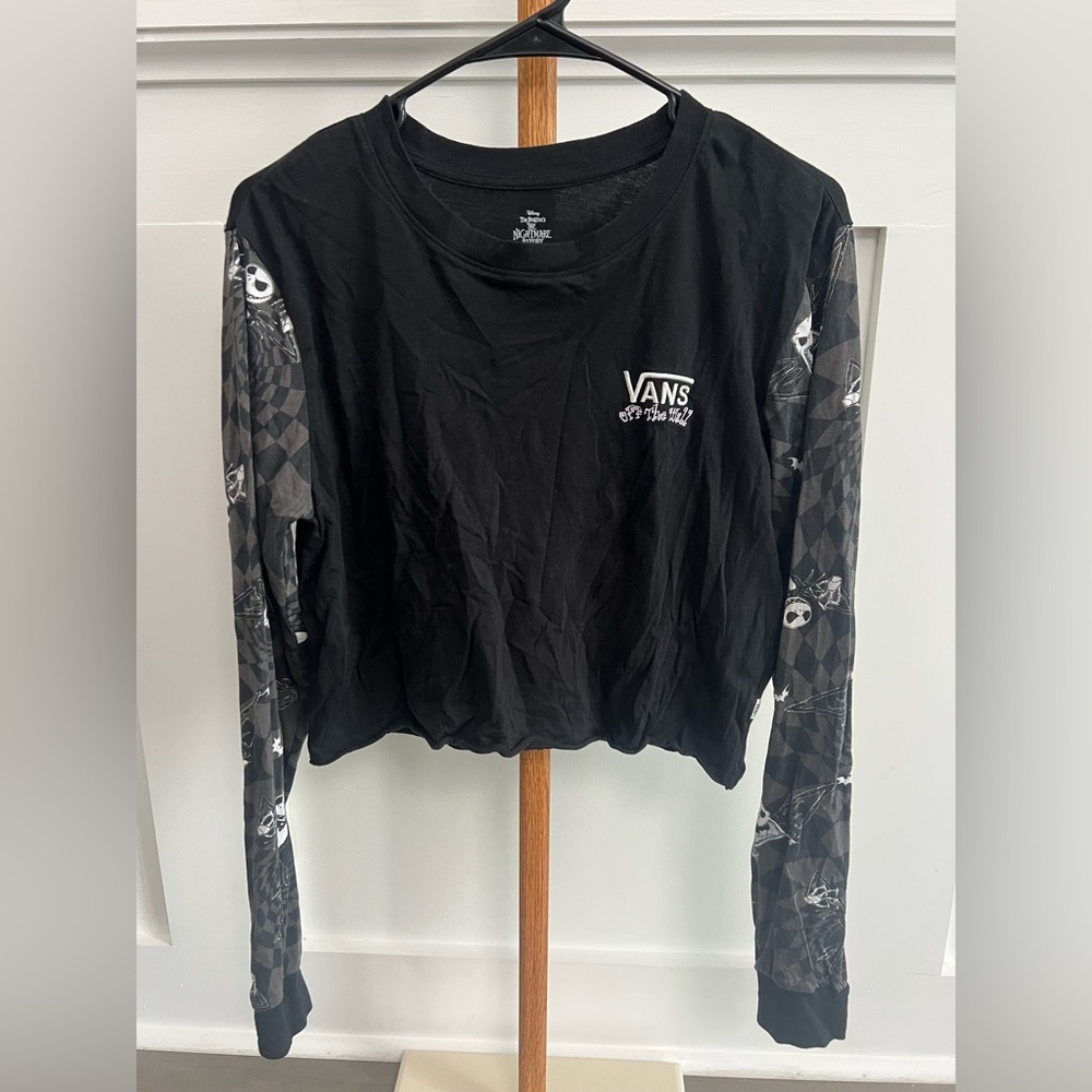 VANS x Disney The Nightmare Before Christmas Jack Long Sleeve Crop Top Medium